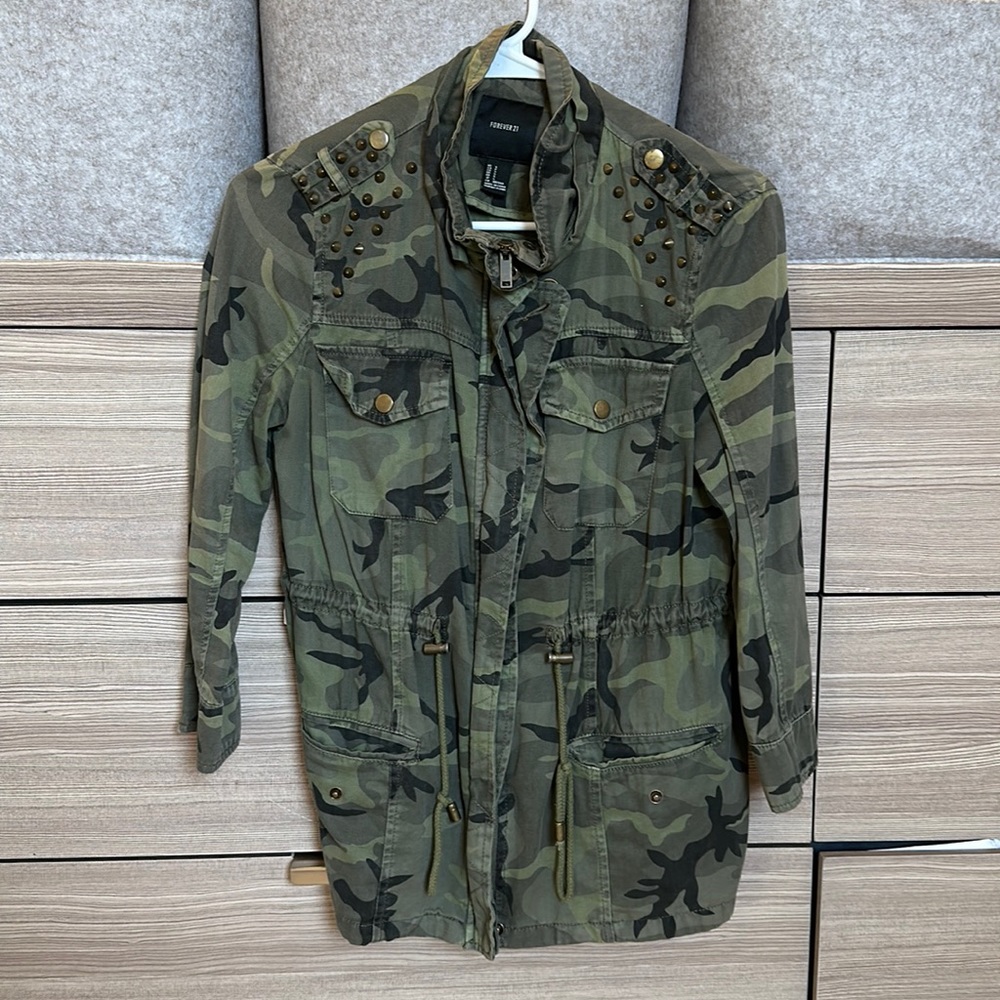 Forever 21 Army Print Jacket